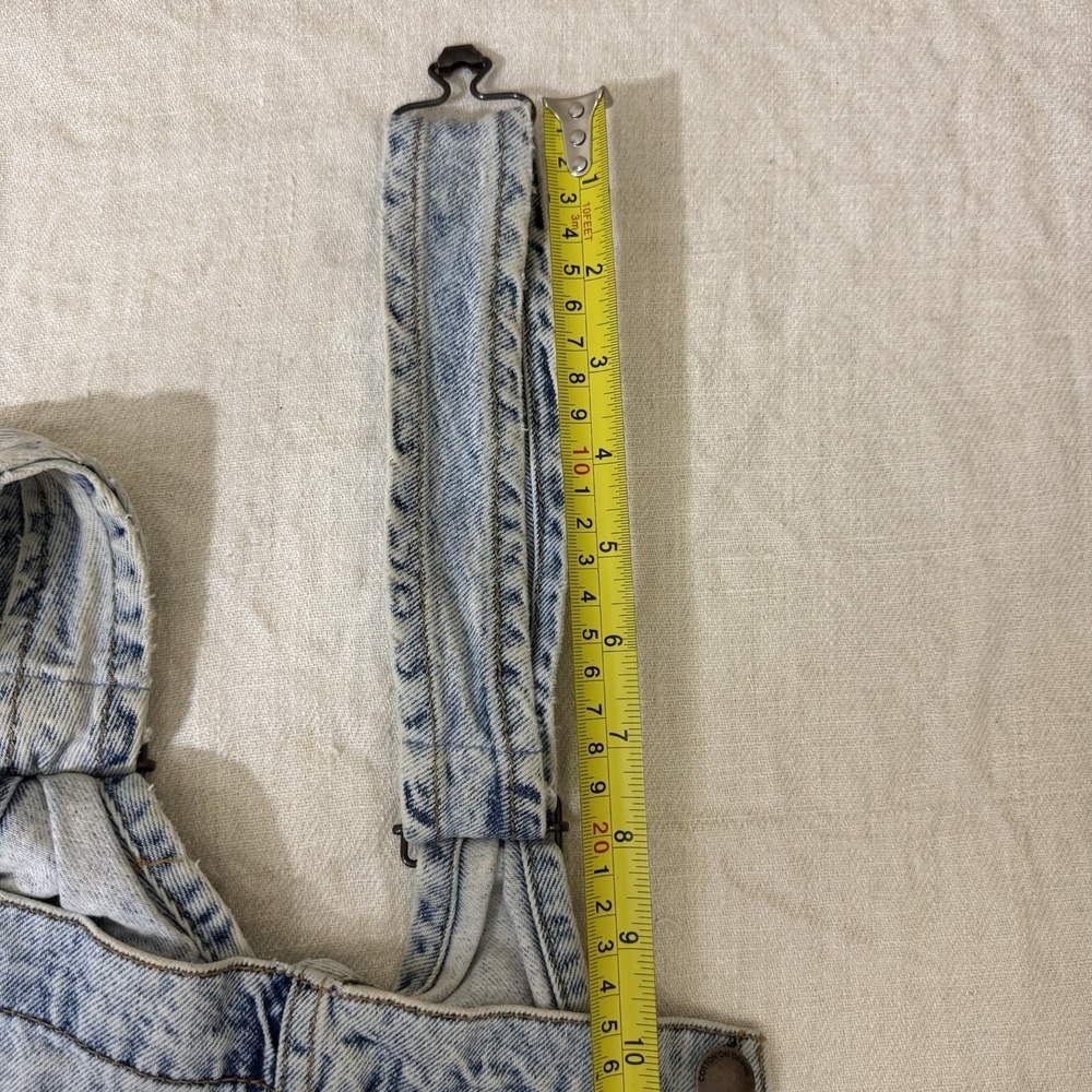 Cotton On Original Denim Bib Shortalls Womens Size 6 Light Wash Short Overalls - Picture 12 of 13